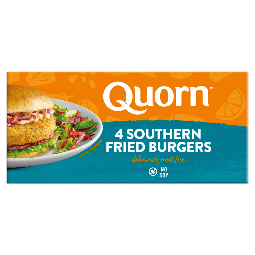 Quorn Vegetarian 4 Southern Fried Burgers GOODS ASDA   