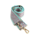 POM pastel zig-zag adjustable wide bag strap, imported from the UK