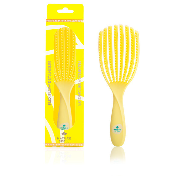 Nature Spell FlexiFlow Detangler yellow, imported from the UK