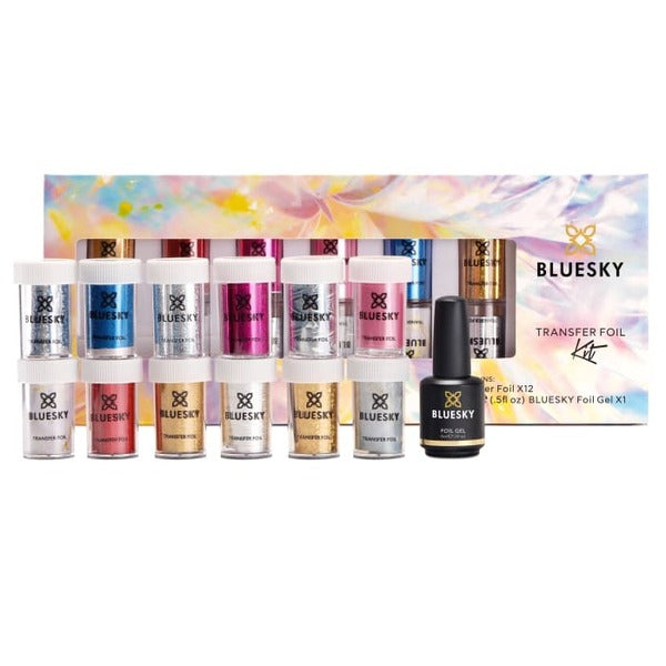 Bluesky nail art transfer foil kit 12 designs, imported from the UK