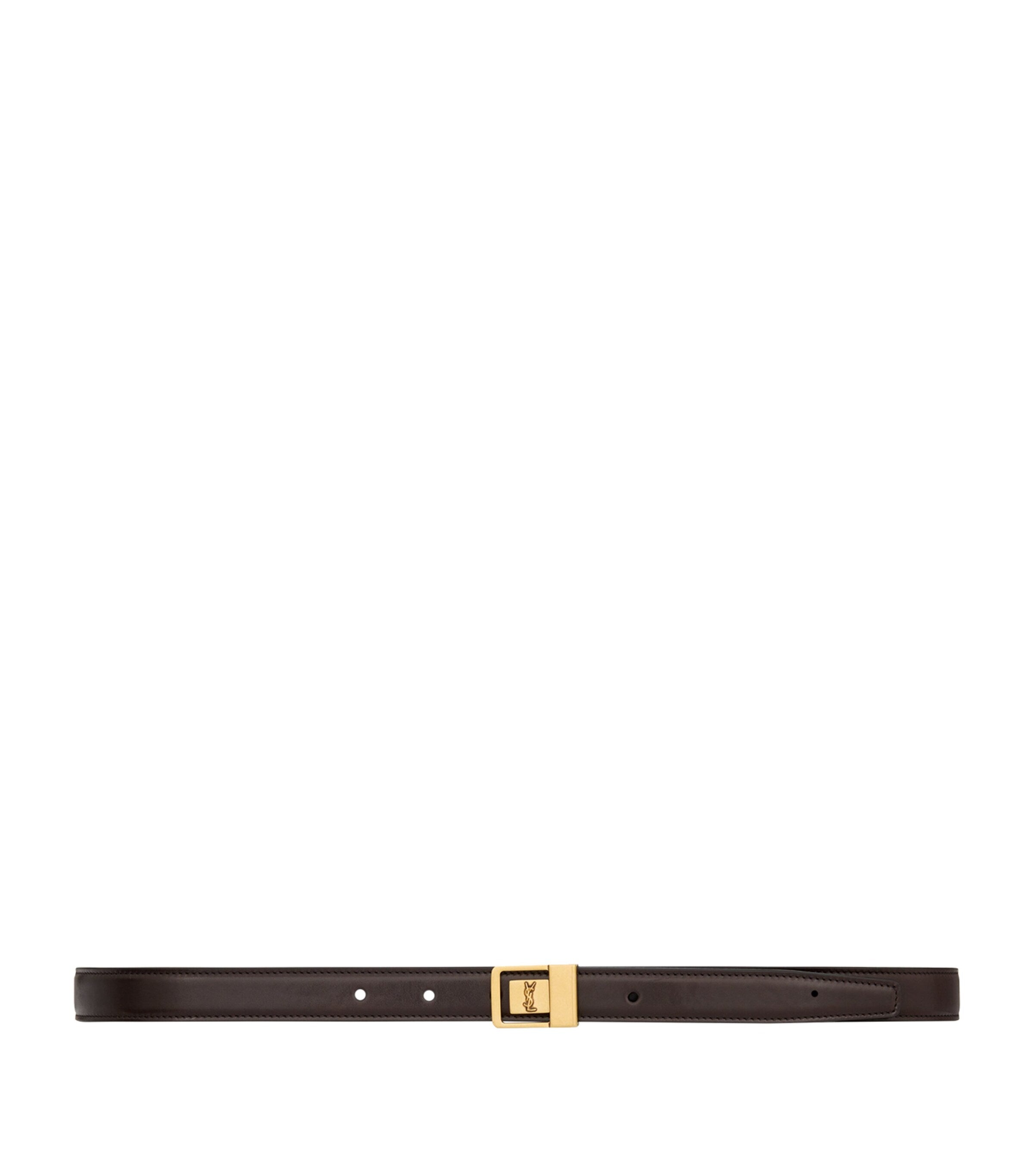 Saint Laurent calfskin leather belt with logo buckle 2cm, UK version