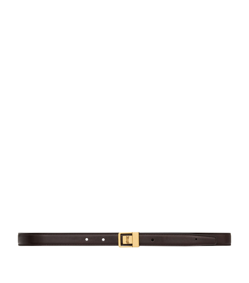 Saint Laurent calfskin leather belt with logo buckle 2cm, UK version
