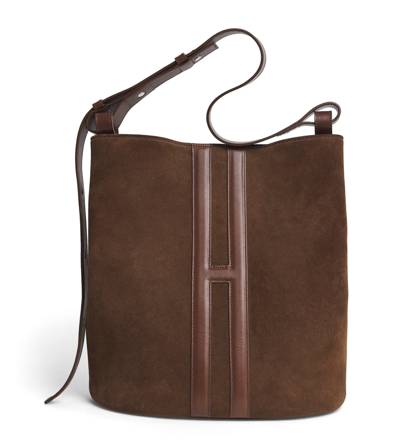 Harrods suede H tote bag - British product