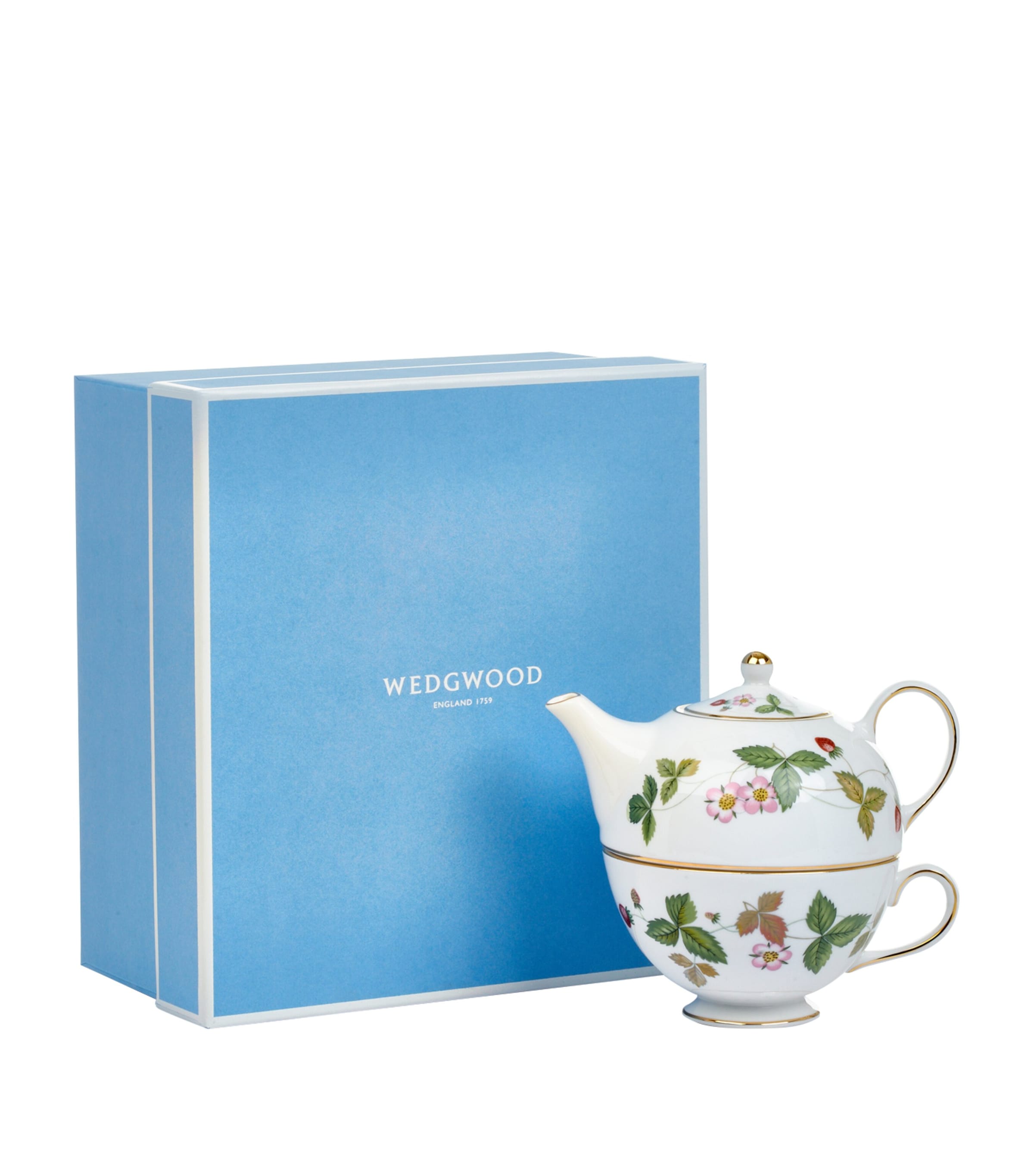 Wedgwood Wild Strawberry teapot and cup set (British brand)