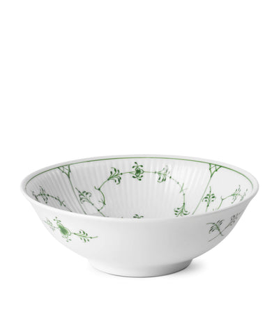 Royal Copenhagen Porcelain Green Fluted Plain Bowl 16cm