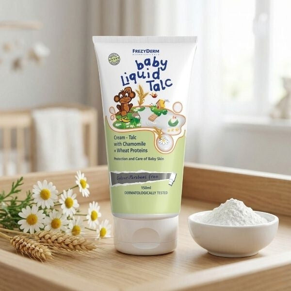 FrezyDerm Baby Liquid Talc 150ml - British product