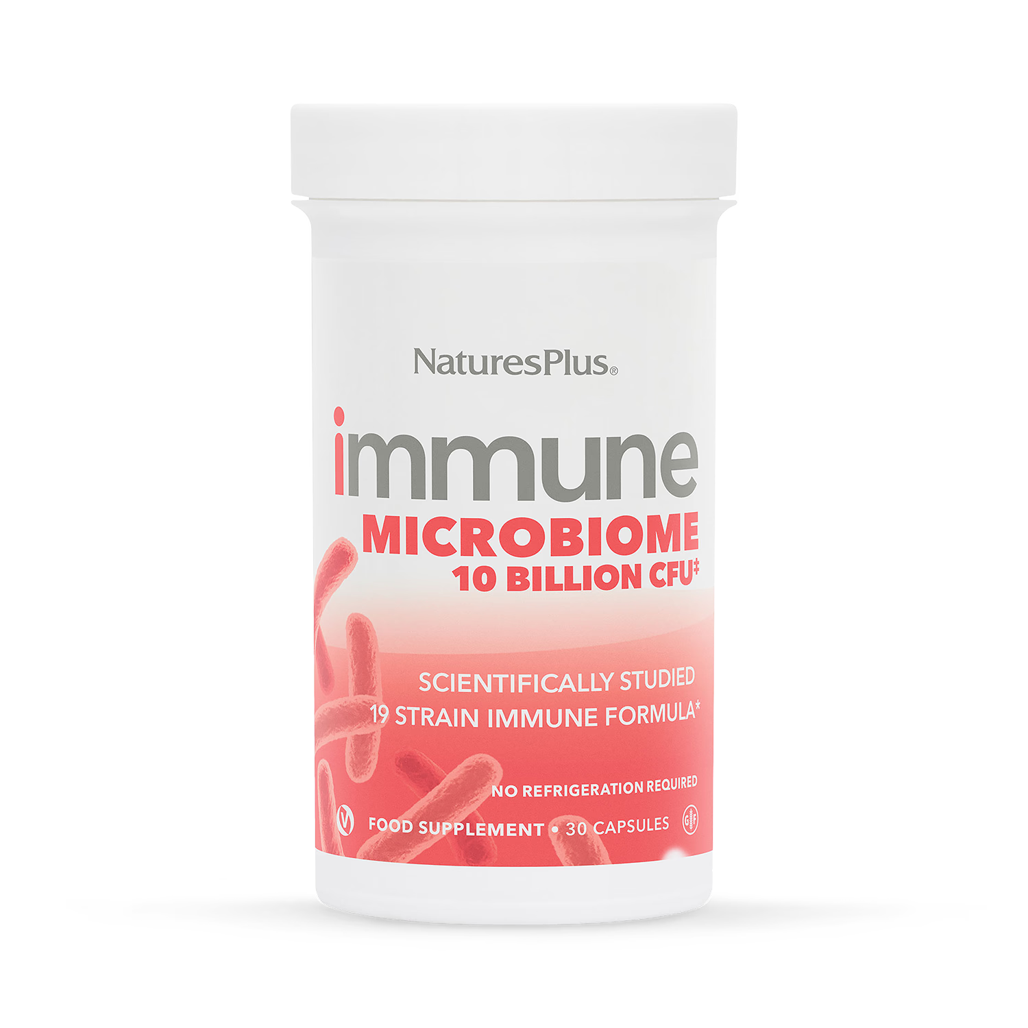 NaturesPlus Immune Microbiome probiotic supplement 30 capsules, imported from the UK