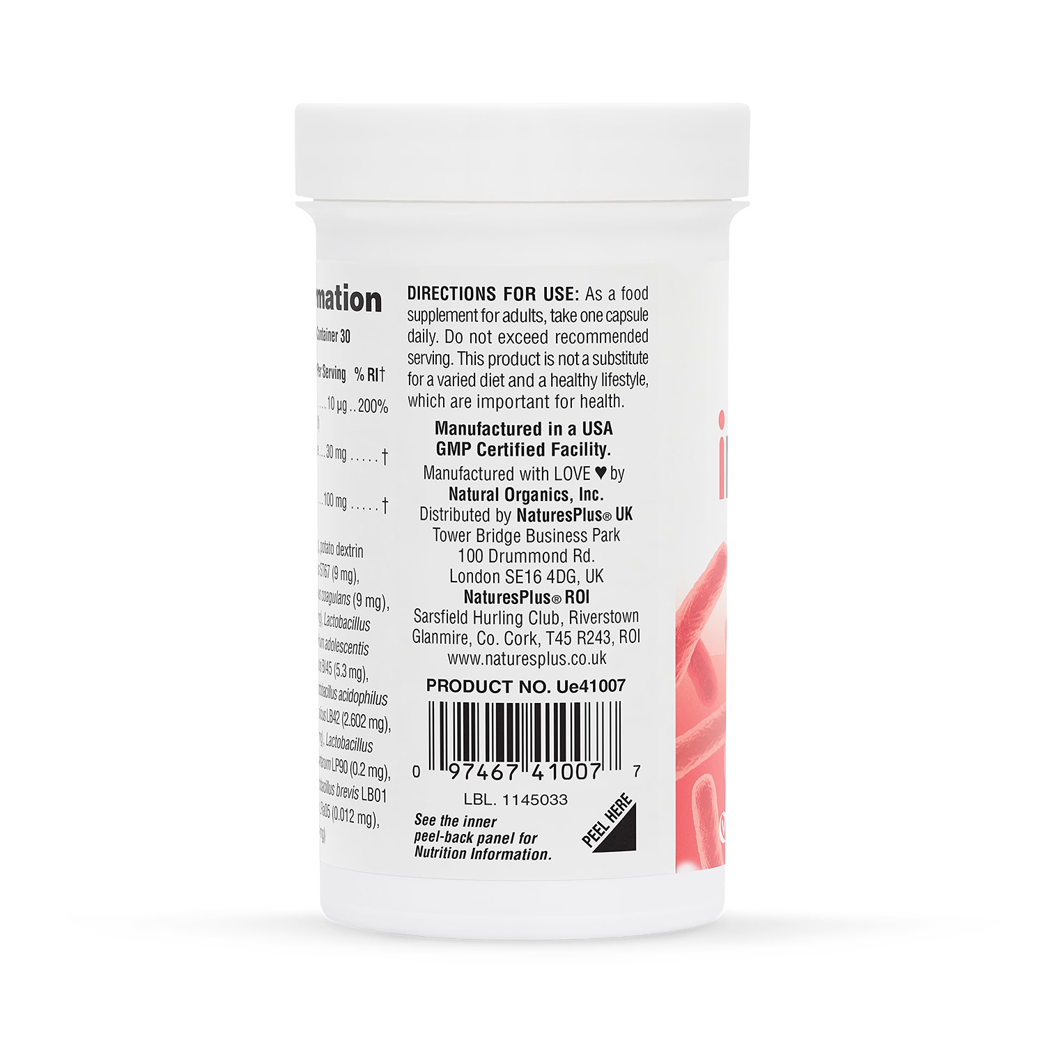 NaturesPlus Immune Microbiome probiotic supplement 30 capsules, imported from the UK