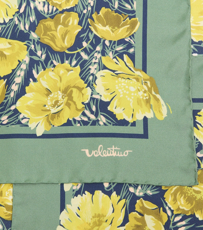 Valentino Garavani silk floral scarf 90cm, imported from the UK