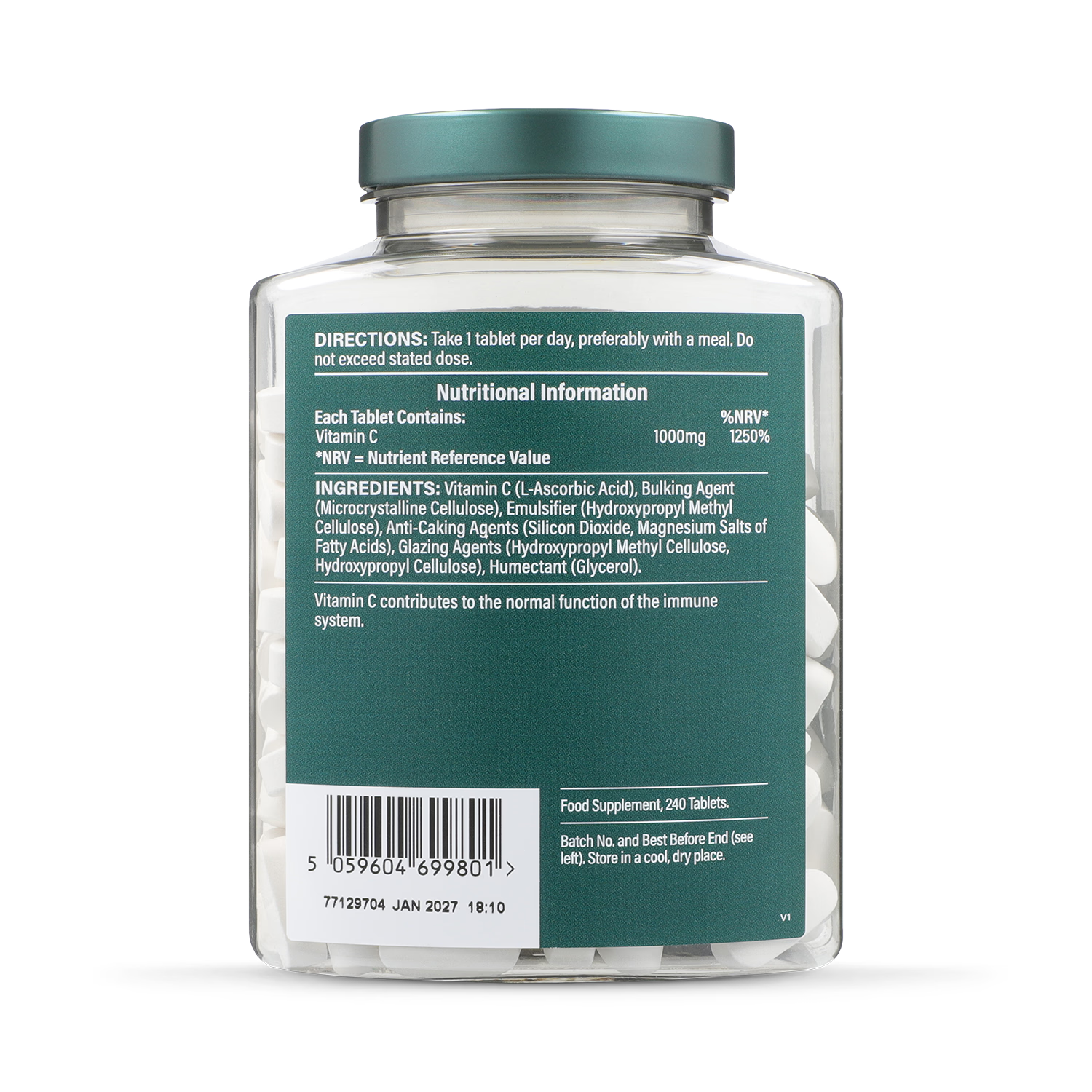 Holland & Barrett Vitamin C 1000mg 240 Tablets - British product