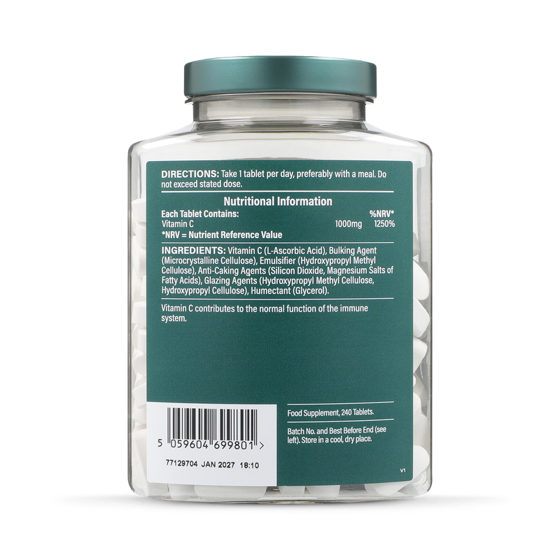 Holland & Barrett Vitamin C 1000mg 240 Tablets - British product