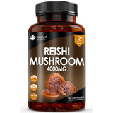 New Leaf Reishi Mushroom Capsules 4000mg 120 capsules, imported from the UK
