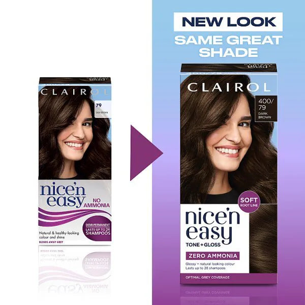 Clairol Dark Brown hair dye semi permanent - British product