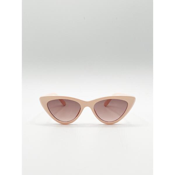 SVNX light pink cateye sunglasses, imported from the UK