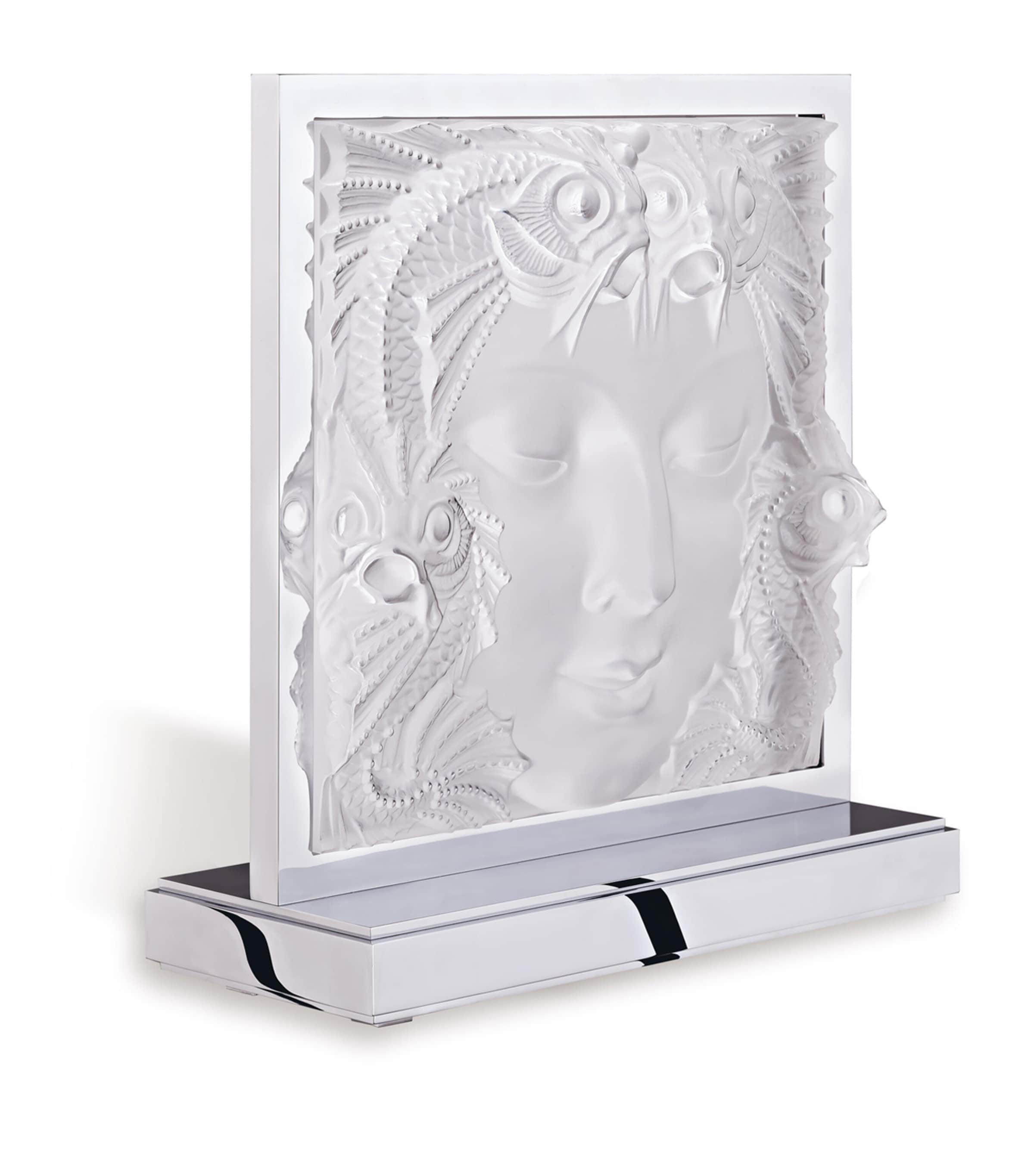 Lalique Crystal Masque de Femme Lamp, UK version