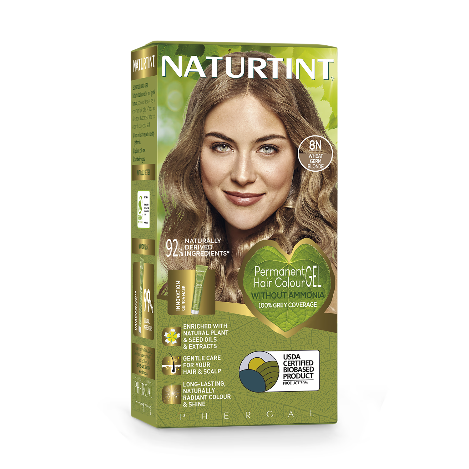 Naturtint permanent hair colour 8N Wheat Germ Blonde - British product