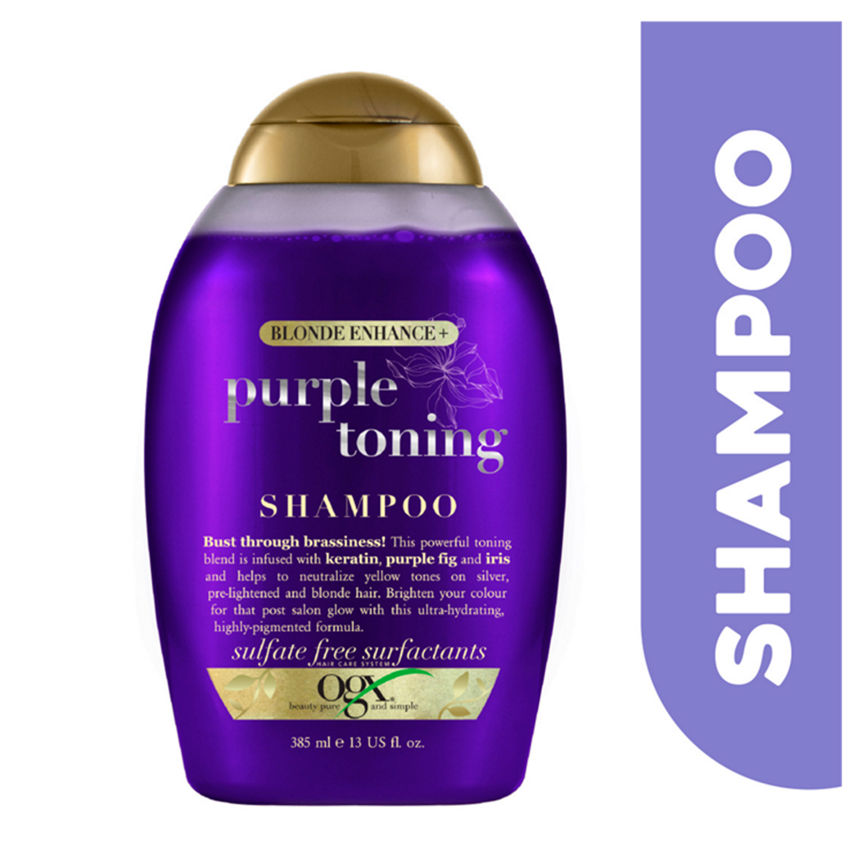 OGX Ogx Blonde Enhance+ Purple Toning Shampoo Haircare & Styling ASDA   