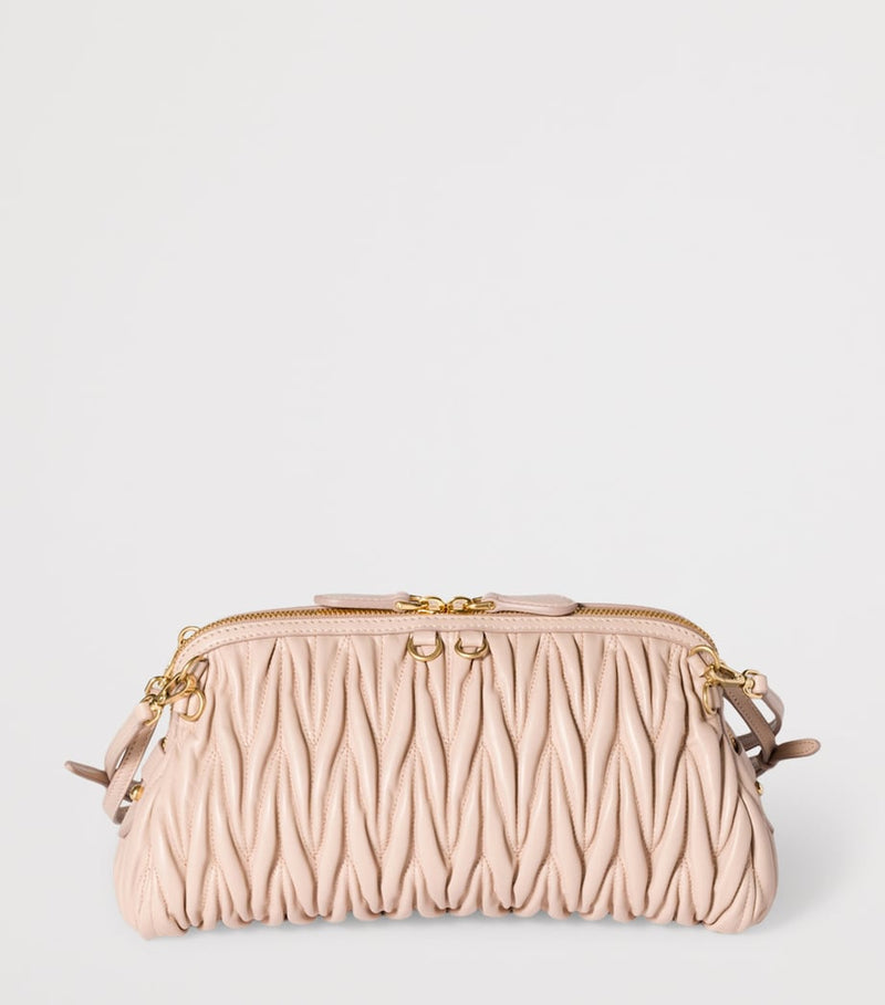 Miu Miu nappa leather Matelassé clutch bag, UK version