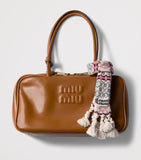 Miu Miu wool-cashmere knitted bag charm - British product