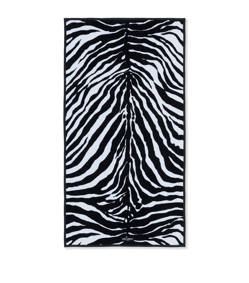 Dolce&Gabbana Casa cotton zebra print hand towel 60cm x 110cm - British product