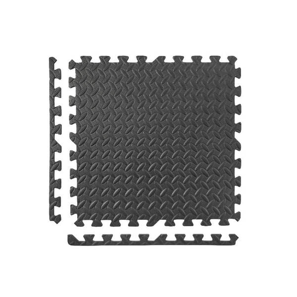 Phoenix Fitness Grey 4 Pack Interlocking Floor Tiles