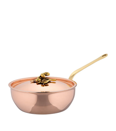 Harrods Ruffoni Olivia Cupra Copper Chef Pan with Lid (24cm)- Buy online at McGrocer
