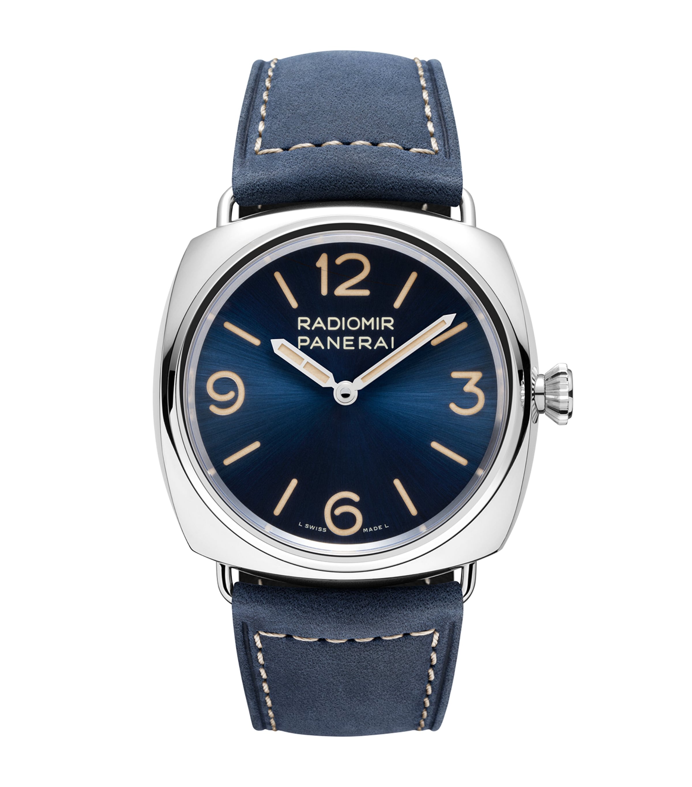 Stainless Steel and Calf Leather Radiomir Officne Watch 45mm