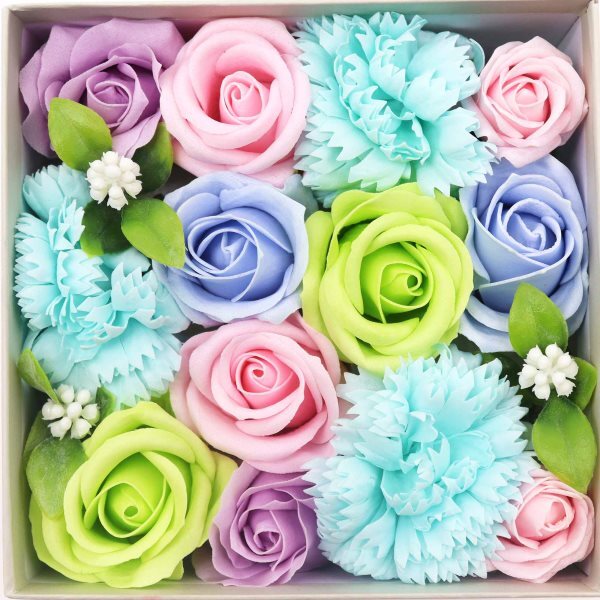 Merci Boutique soap bouquet Blue Dream Square, imported from the UK