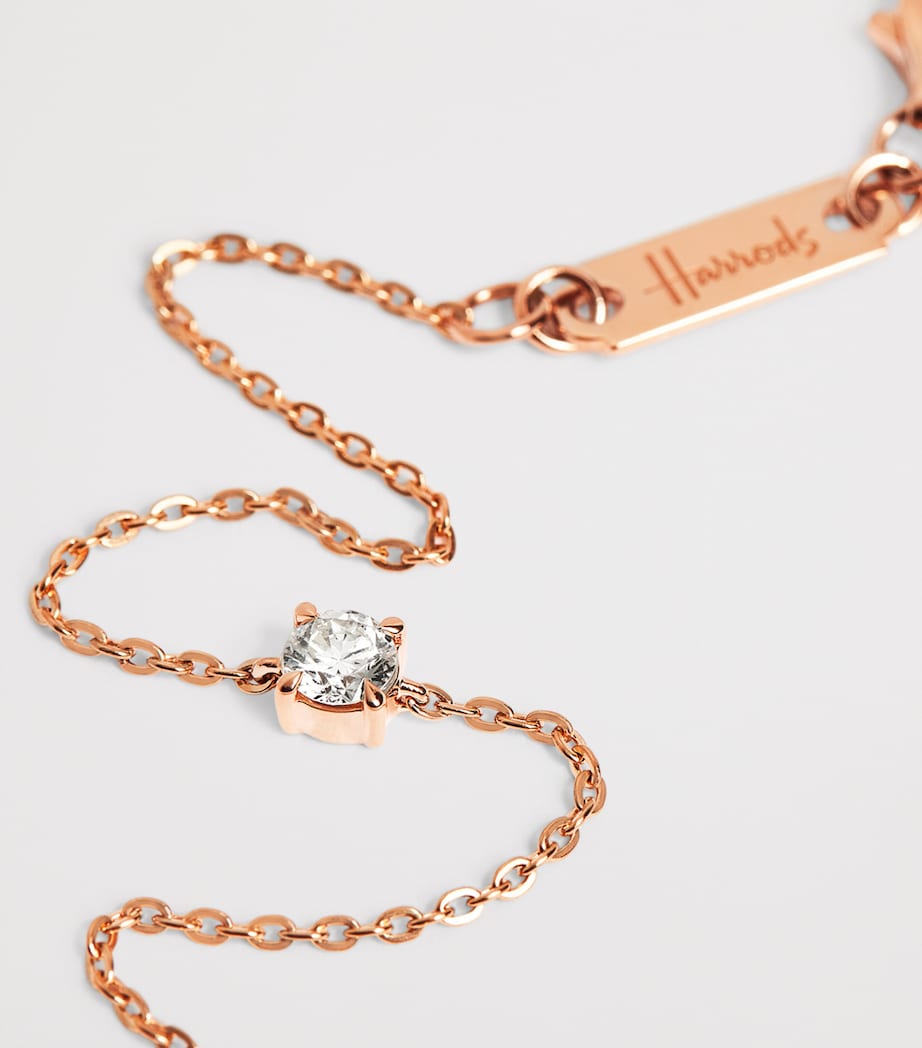 Harrods rose gold diamond bracelet 0.25ct (British brand)