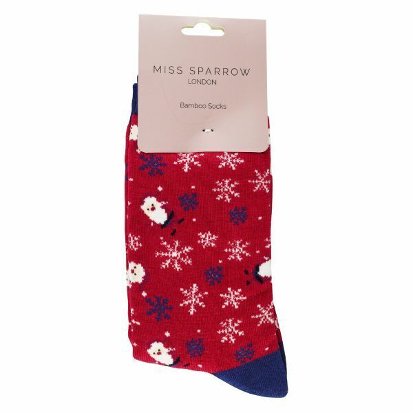 Miss Sparrow Ladies Novelty Xmas Bamboo Socks 4-7 UK GOODS Superdrug   