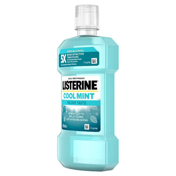 Listerine zero alcohol cool mint mouthwash 500ml, UK version
