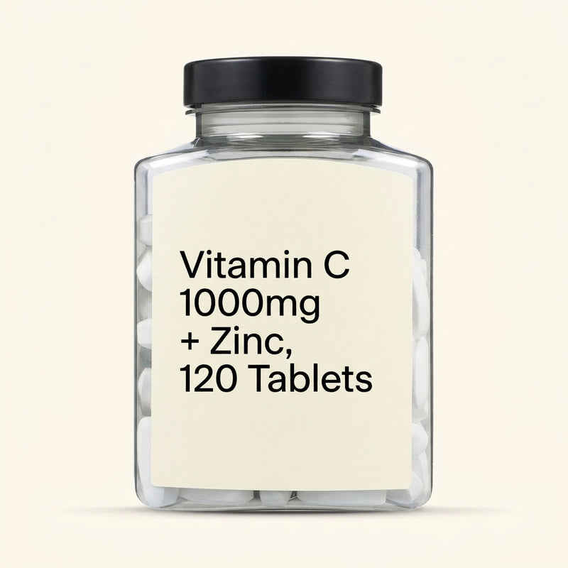 Holland & Barrett Vitamin C & Zinc tablets 120 count, UK version