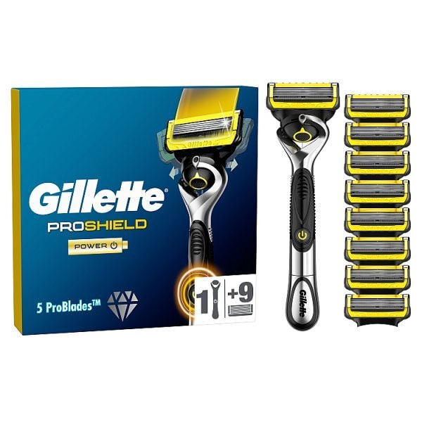 Gillette Proshield Power Value Pack, Razor + 8 Razor Blades GOODS Superdrug   