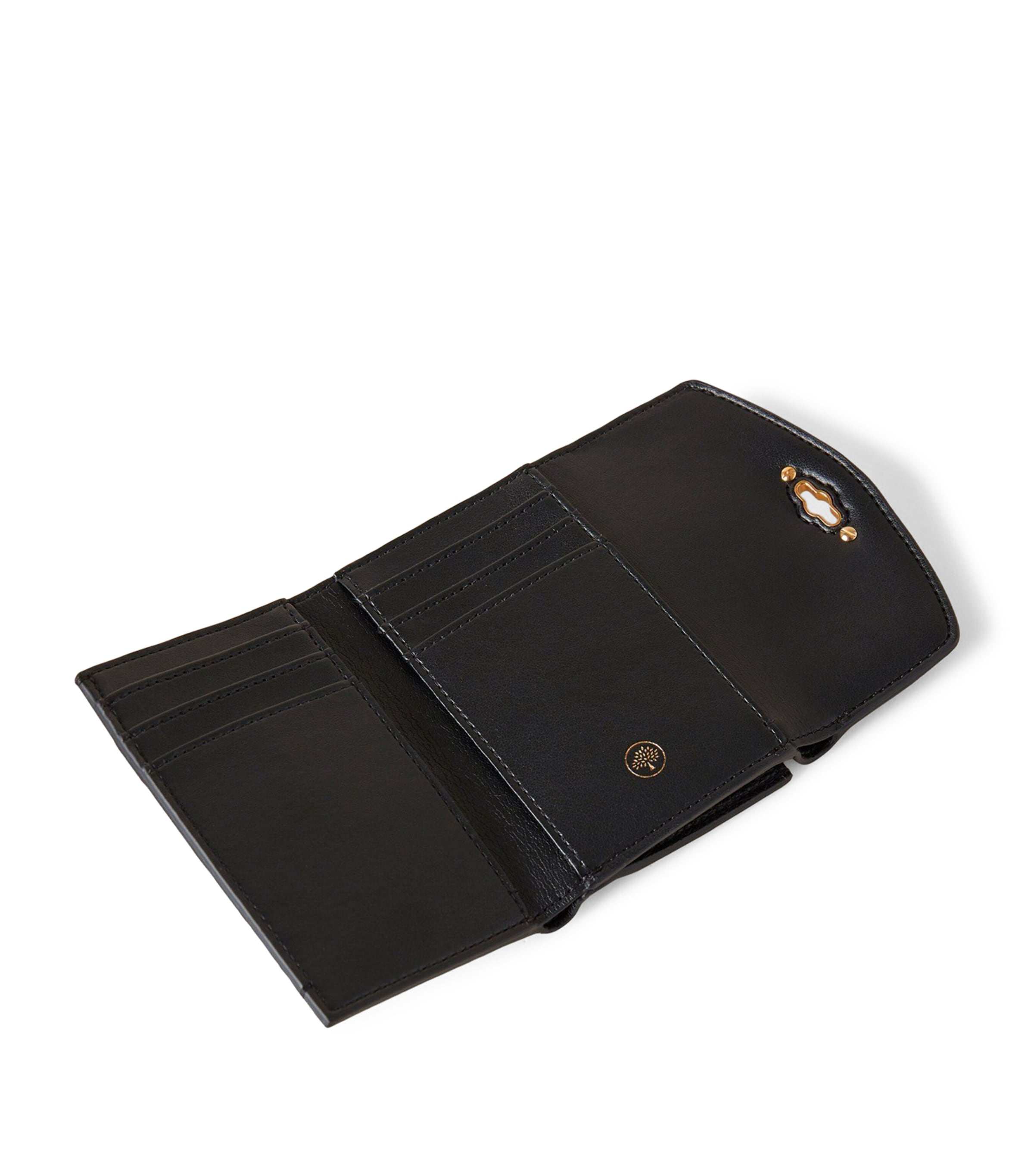 Mulberry Darley folded leather wallet with gold hardware, imported from the UK