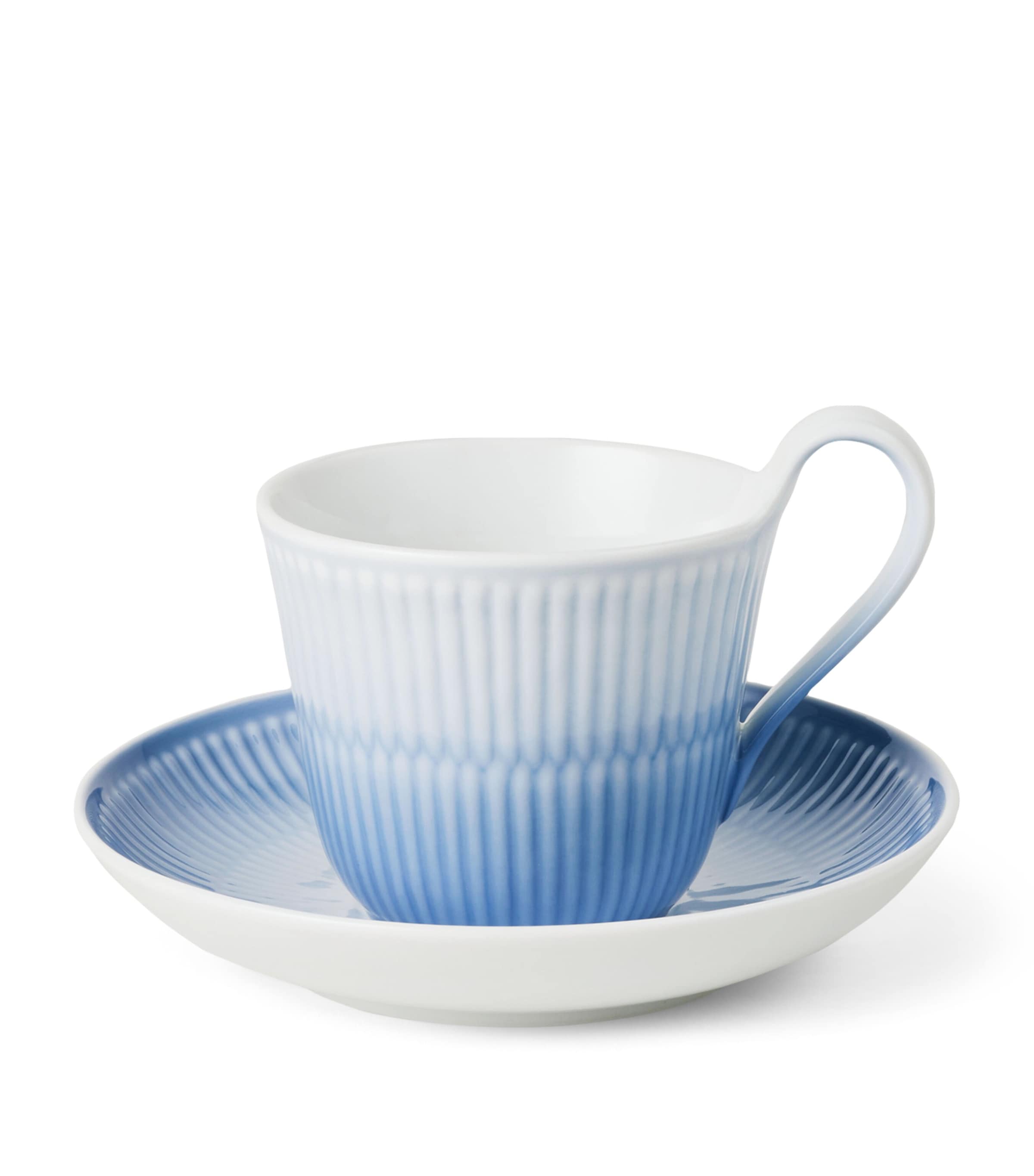 Porcelain Iris Cup and Saucer