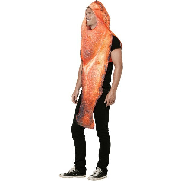 Smiffys bacon costume with pink tabard for adults, UK version