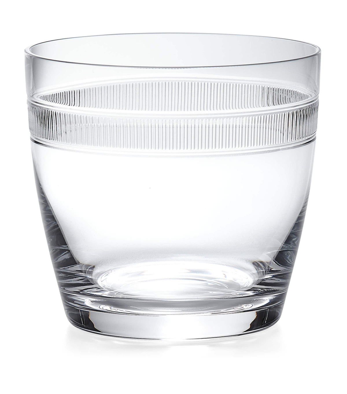 Ralph Lauren Langley crystal ice bucket with etched design, imported from the UK
