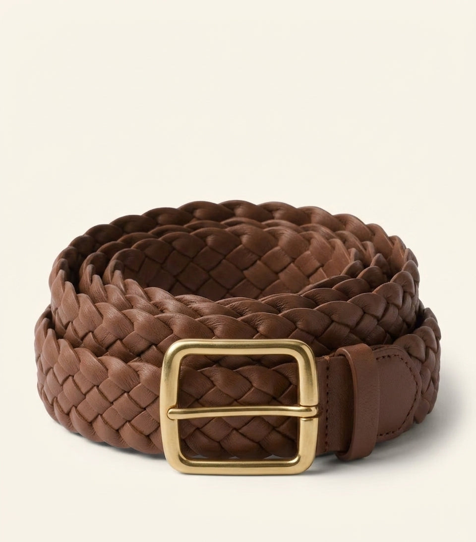 Prada nappa leather braided belt 2cm width (British brand)