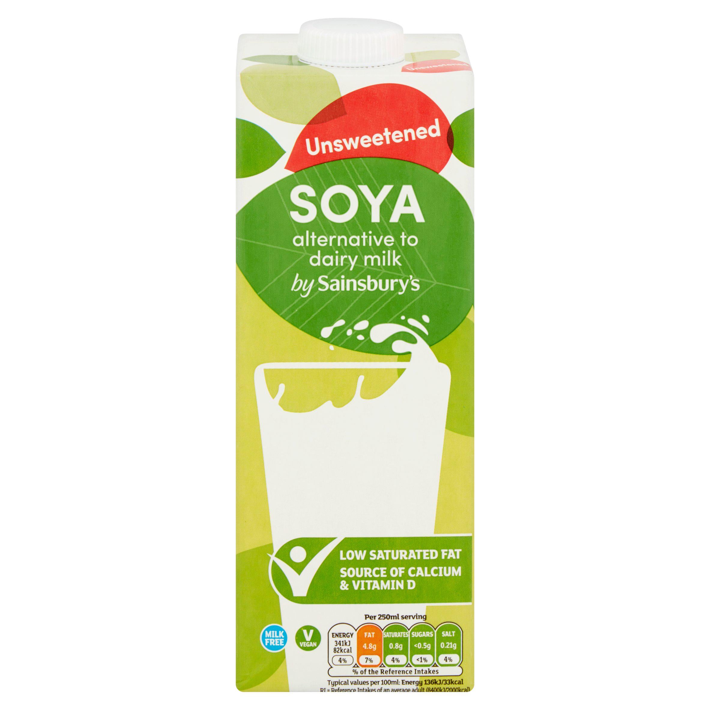 Sainsbury's Unsweetened Soya Drink 1L GOODS Sainsburys   