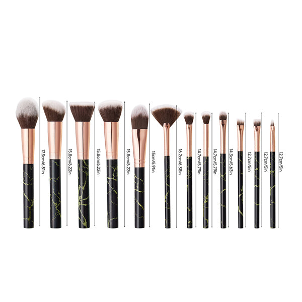 Livingandhome professional makeup brush set black 12 pieces - British product