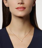 Chaumet small rose gold diamond pendant necklace (British brand)