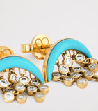 Emily P. Wheeler gold diamond drop earrings, imported from the UK