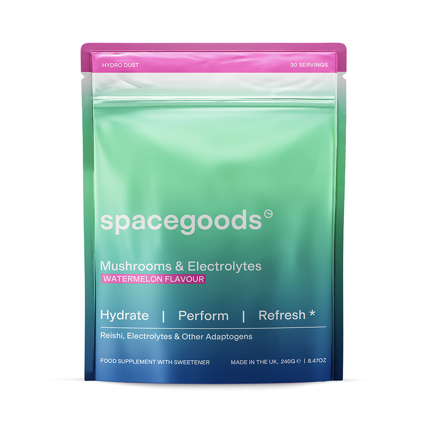 Spacegoods Hydro Dust watermelon flavour electrolyte powder 174g, imported from the UK