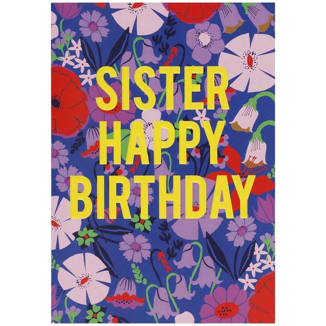 M&S Sister Floral Birthday Card Miscellaneous M&S   