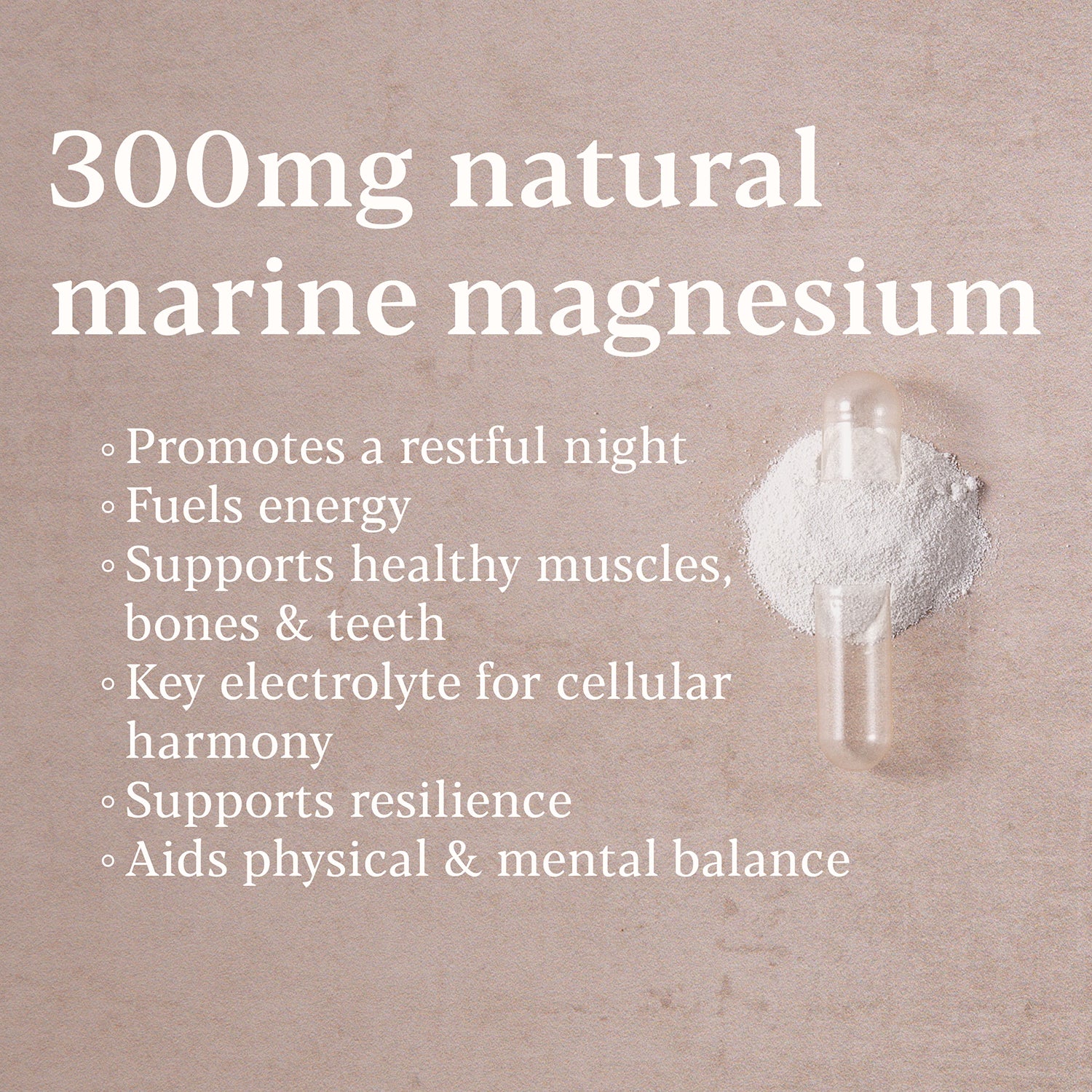 Higher Nature Atlantic Marine Magnesium 300mg high strength 30 vegan capsules - British product