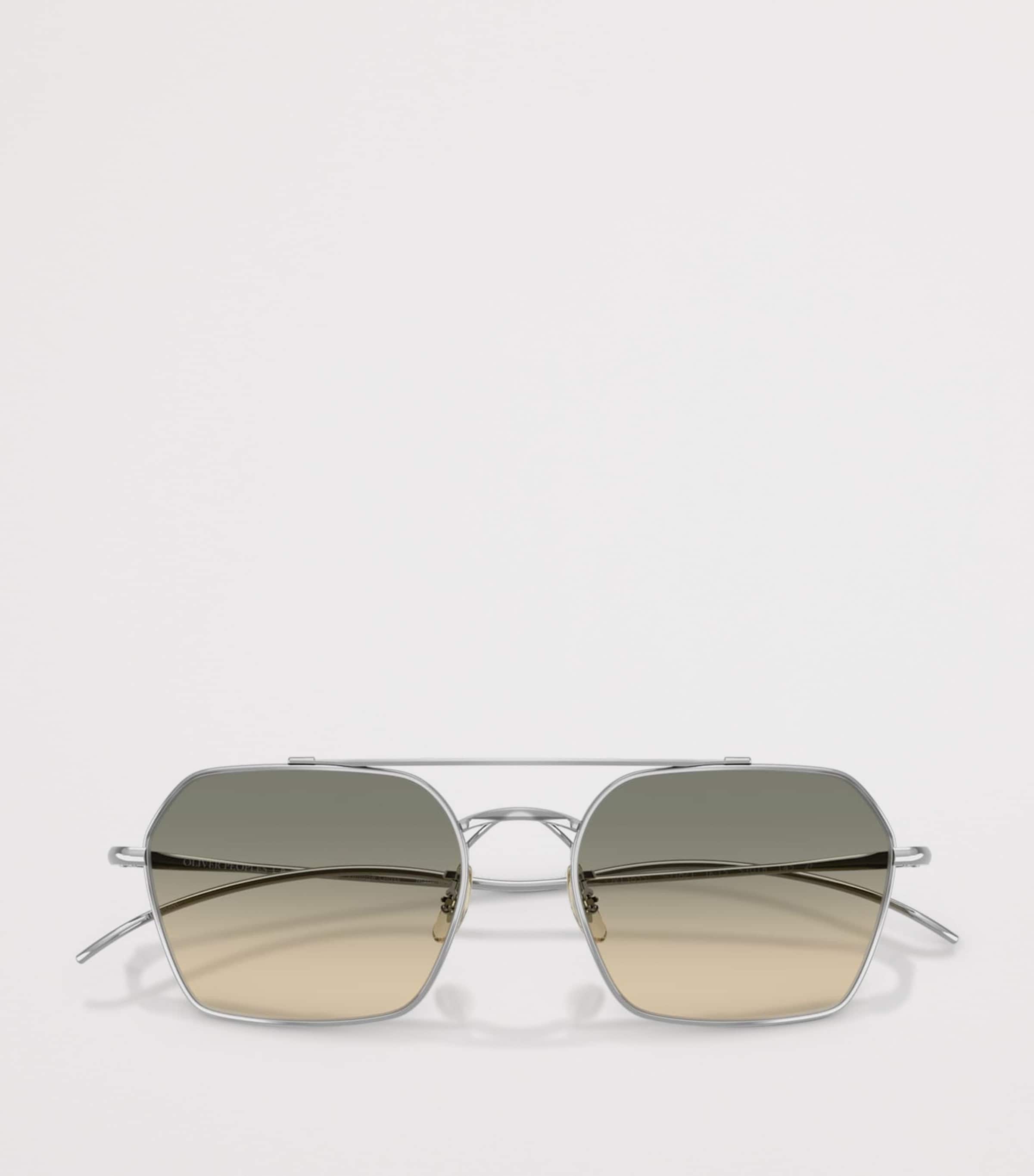 Oliver Peoples TK-15 quadratische Titan-Sonnenbrille - britisches Produkt