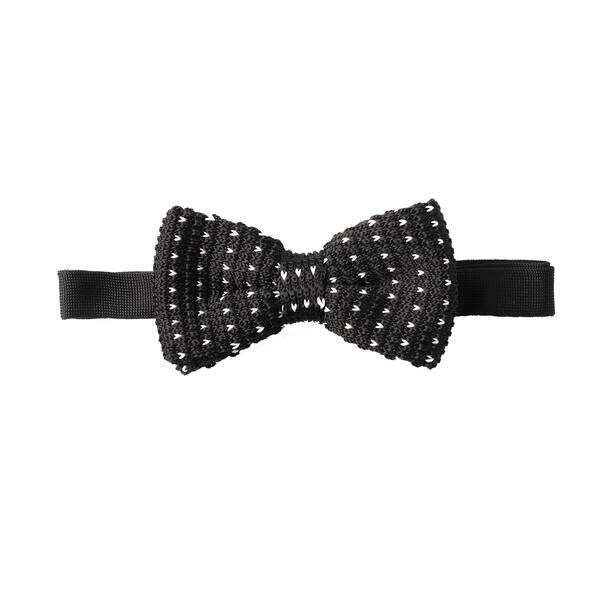 SVNX bow tie black white crochet, imported from the UK