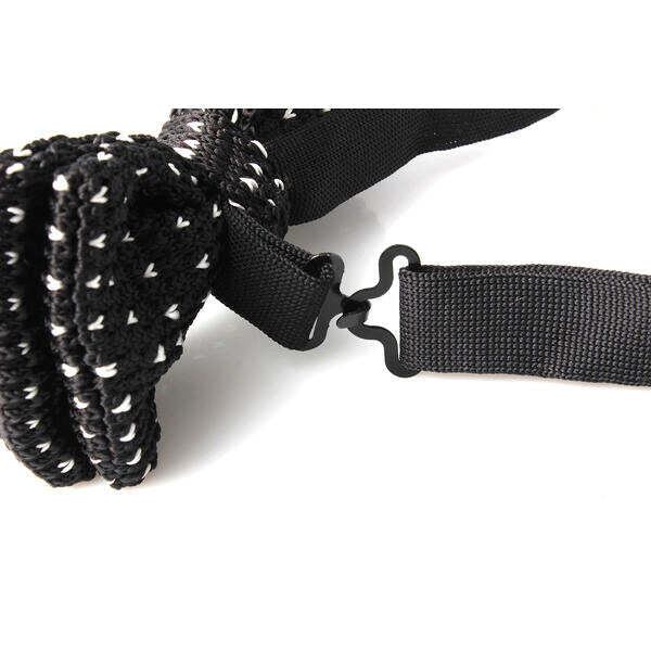 SVNX bow tie black white crochet, imported from the UK