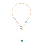 Pomellato Nudo necklace in mixed gold with topaz and diamonds - British product