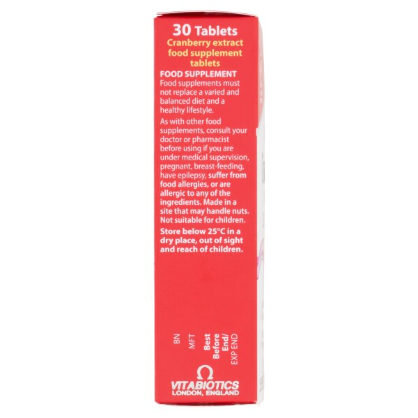 Vitabiotics Ultra Cranberry 30 Tablets GOODS Superdrug   